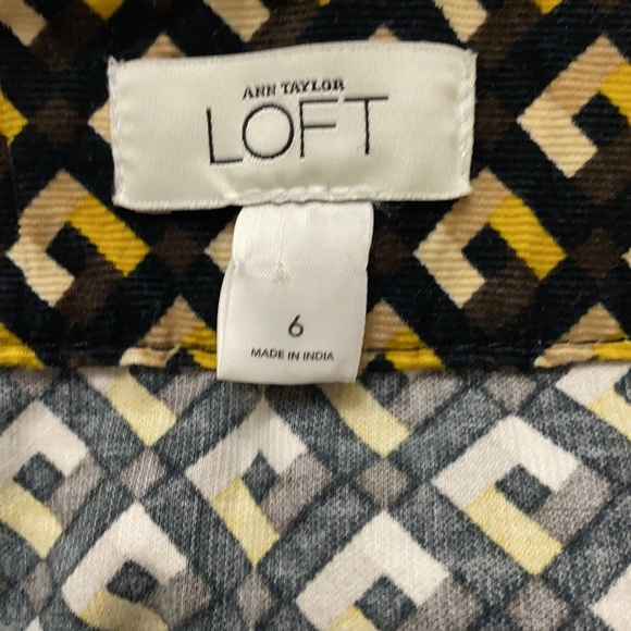 Loft Light Weight Corduroy Retro Geometric Print - Picture 4 of 4